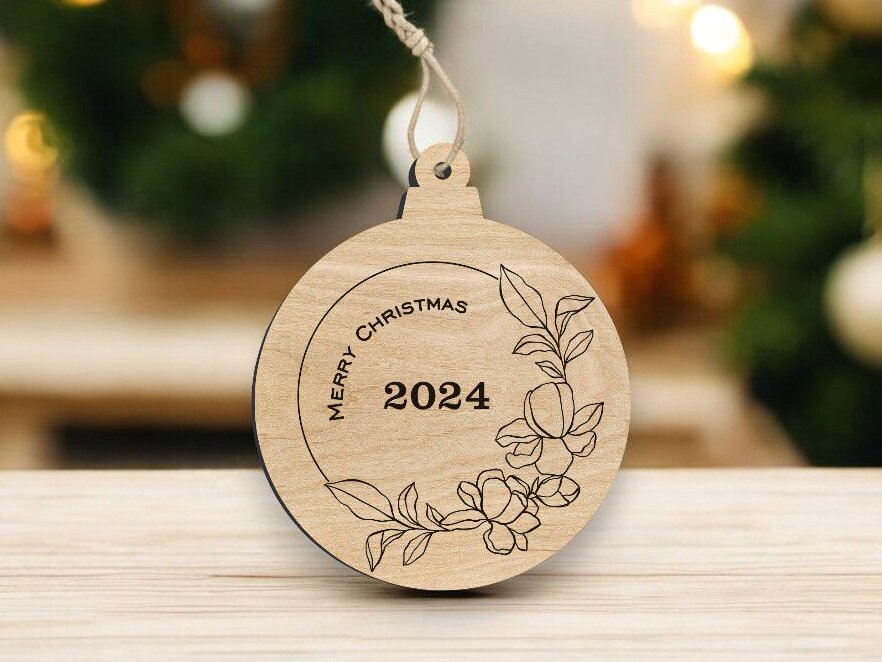 Intra απο ξύλο plywood 3mm-4mm πάχος – Καλά Χριστούγεννα 2024 στολίδι 40x45 cm INTRAVECTRY-MY553553