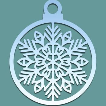 Intra απο ξύλο plywood 3mm-4mm πάχος – Χριστουγεννιάτικο στολίδι με νιφάδες χιονιού 25x30 cm INTRAVECTRY-MY559946 - Image 3