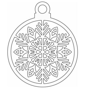 Intra απο ξύλο plywood 3mm-4mm πάχος – Χριστουγεννιάτικο στολίδι με νιφάδες χιονιού 25x30 cm INTRAVECTRY-MY559946 - Image 4