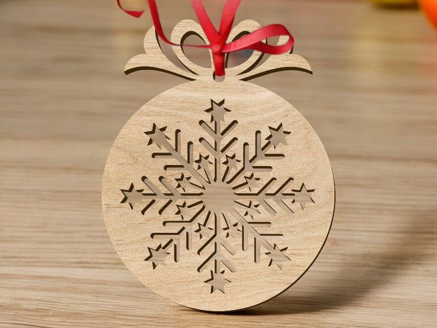 Intra απο ξύλο plywood 3mm-4mm πάχος – Μπιχλιμπίδι Χριστουγεννιάτικου Δέντρου 50x60 cm INTRAVECTRY-MY546974