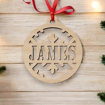 Intra απο ξύλο plywood 3mm-4mm πάχος – Εξατομικευμένο Χριστουγεννιάτικο Στολίδι 20x25 cm INTRAVECTRY-MY545694 - Image 2