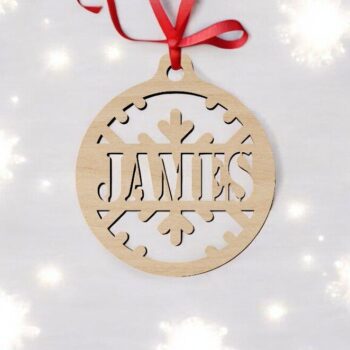 Intra απο ξύλο plywood 3mm-4mm πάχος – Εξατομικευμένο Χριστουγεννιάτικο Στολίδι 20x25 cm INTRAVECTRY-MY545694 - Image 3