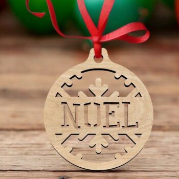 Intra απο ξύλο plywood 3mm-4mm πάχος – Χριστουγεννιάτικο στολίδι Noel 30x35 cm INTRAVECTRY-MY547131 - Image 2