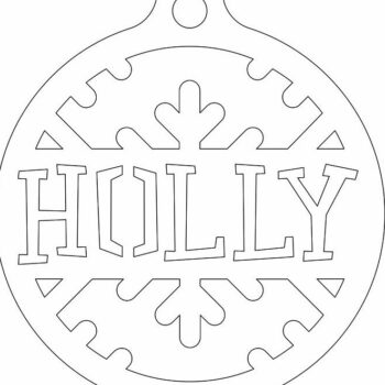 Intra απο ξύλο plywood 3mm-4mm πάχος – Holly Snowflake Ball 45x50 cm INTRAVECTRY-MY549239 - Image 3