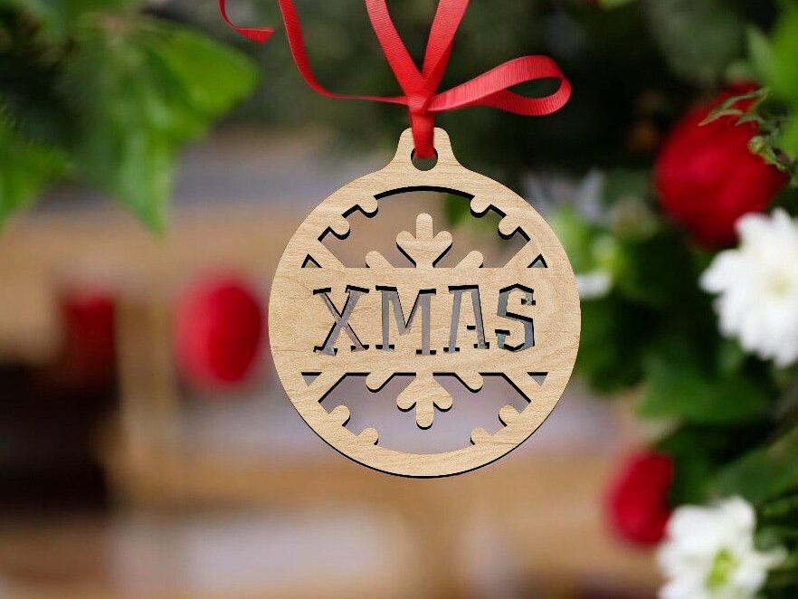 Intra απο ξύλο plywood 3mm-4mm πάχος – Στολίδι Χριστουγεννιάτικου Δέντρου 35x40 cm INTRAVECTRY-MY551990