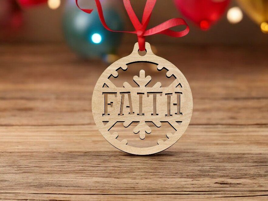 Intra απο ξύλο plywood 3mm-4mm πάχος – Χριστουγεννιάτικο στολίδι πίστης 15x20 cm INTRAVECTRY-MY547137