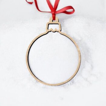 Intra απο ξύλο plywood 3mm-4mm πάχος – Κοίλο χριστουγεννιάτικο στολίδι 15x20 cm INTRAVECTRY-MY545712 - Image 1