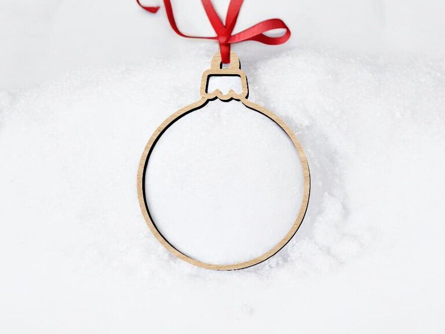 Intra απο ξύλο plywood 3mm-4mm πάχος – Κοίλο χριστουγεννιάτικο στολίδι 25x25 cm INTRAVECTRY-MY551095