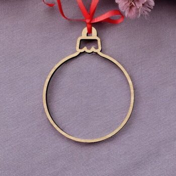 Intra απο ξύλο plywood 3mm-4mm πάχος – Κοίλο χριστουγεννιάτικο στολίδι 15x20 cm INTRAVECTRY-MY545712 - Image 3