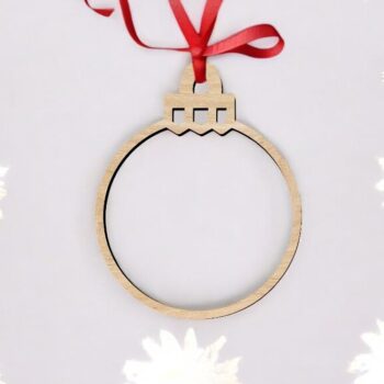 Intra απο ξύλο plywood 3mm-4mm πάχος – Κοίλο χριστουγεννιάτικο μπιχλιμπίδι 20x20 cm INTRAVECTRY-MY547148 - Image 1