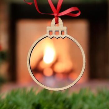 Intra απο ξύλο plywood 3mm-4mm πάχος – Κοίλο χριστουγεννιάτικο μπιχλιμπίδι 20x20 cm INTRAVECTRY-MY547148 - Image 2