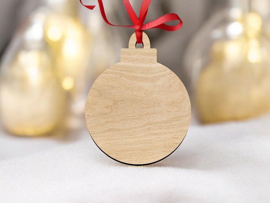 Intra απο ξύλο plywood 3mm-4mm πάχος – Κενό χριστουγεννιάτικο μπιχλιμπίδι 45x50 cm INTRAVECTRY-MY552005