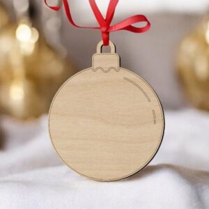 Intra απο ξύλο plywood 3mm-4mm πάχος – Χριστουγεννιάτικο μπιχλιμπίδι με χαραγμένες γραμμές 15x20 cm INTRAVECTRY-MY550331