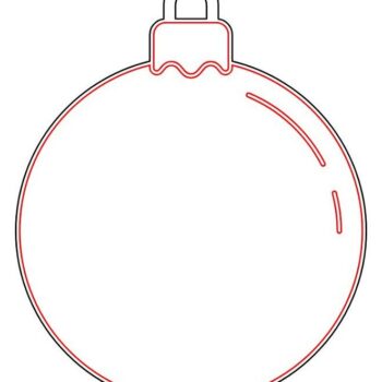 Intra απο ξύλο plywood 3mm-4mm πάχος – Χριστουγεννιάτικο μπιχλιμπίδι με χαραγμένες γραμμές 40x40 cm INTRAVECTRY-MY552015 - Image 3