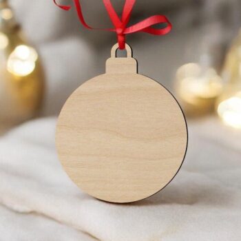 Intra απο ξύλο plywood 3mm-4mm πάχος – Κενό χριστουγεννιάτικο στολίδι σχήμα 25x30 cm INTRAVECTRY-MY549259 - Image 1