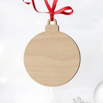 Intra απο ξύλο plywood 3mm-4mm πάχος – Κενό χριστουγεννιάτικο στολίδι σχήμα 25x30 cm INTRAVECTRY-MY549259 - Image 2