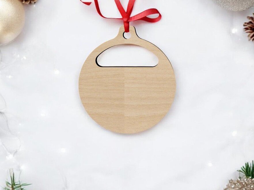 Intra απο ξύλο plywood 3mm-4mm πάχος – Χριστουγεννιάτικο στρογγυλό μπιχλιμπίδι 40x40 cm INTRAVECTRY-MY545725