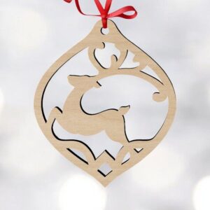 Intra απο ξύλο plywood 3mm-4mm πάχος – Χριστουγεννιάτικο ελαφάκι 25x30 cm INTRAVECTRY-MY548531