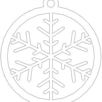 Intra απο ξύλο plywood 3mm-4mm πάχος – Διακόσμηση χριστουγεννιάτικου δέντρου με νιφάδες χιονιού 20x20 cm INTRAVECTRY-MY548573 - Image 2