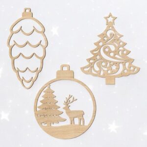 Intra απο ξύλο plywood 3mm-4mm πάχος – Χριστουγεννιάτικα παιχνίδια διακόσμησης 12x15 cm INTRAVECTRY-MY548579