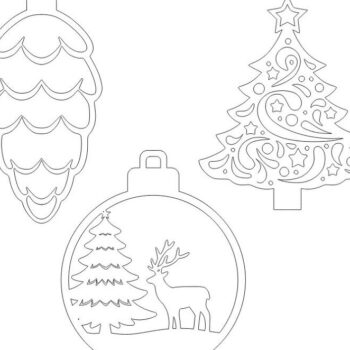 Intra απο ξύλο plywood 3mm-4mm πάχος – Χριστουγεννιάτικα παιχνίδια διακόσμησης 40x40 cm INTRAVECTRY-MY549273 - Image 4