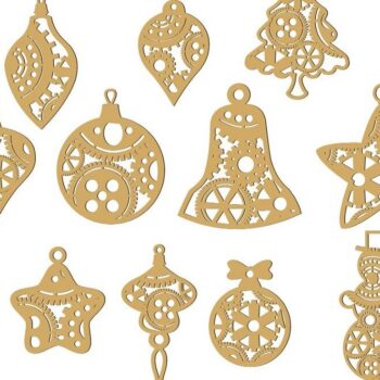 Intra απο ξύλο plywood 3mm-4mm πάχος – Κρεμαστό χριστουγεννιάτικα στολίδια 12x15 cm INTRAVECTRY-MY560110 - Image 3