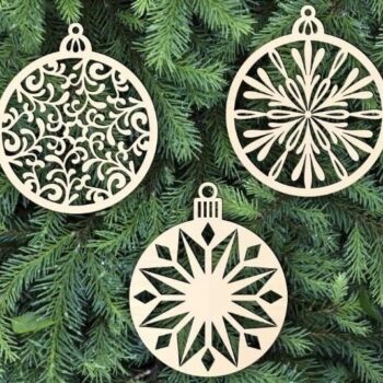 Intra απο ξύλο plywood 3mm-4mm πάχος – ξύλο floral στολίδια για γιορτινή μπάλα χιονιού 30x35 cm INTRAVECTRY-MY545764 - Image 1