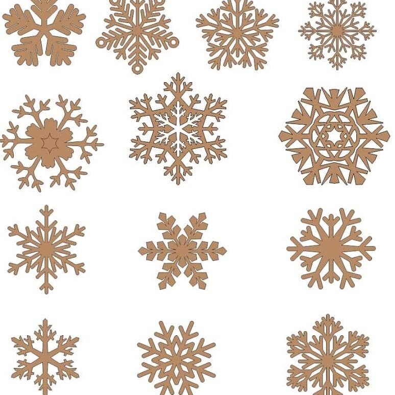 Intra απο ξύλο plywood 3mm-4mm πάχος – ξύλο συλλογής χριστουγεννιάτικων στολιδιών με νιφάδες χιονιού 25x30 cm INTRAVECTRY-MY550448