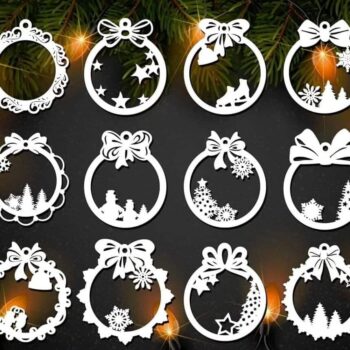 Intra απο ξύλο plywood 3mm-4mm πάχος – ξύλο συλλογής διακοσμητικών στολιδιών χριστουγεννιάτικων δέντρων 25x25 cm INTRAVECTRY-MY550453 - Image 1