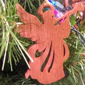 Intra απο ξύλο plywood 3mm-4mm πάχος – ξύλο χριστουγεννιάτικου στολιδιού αγγέλου τρομπέτας 15x20 cm INTRAVECTRY-MY548693