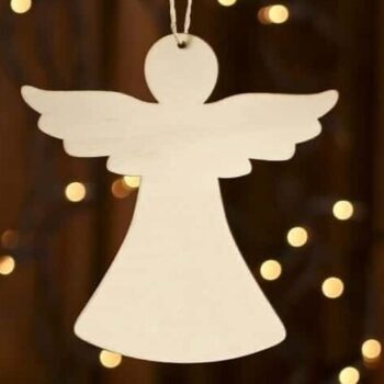 Intra απο ξύλο plywood 3mm-4mm πάχος – ξύλο χριστουγεννιάτικων στολιδιών με μοτίβο ξύλου αγγέλου 30x35 cm INTRAVECTRY-MY550463 - Image 1