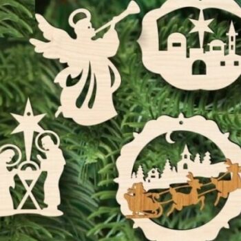 Intra απο ξύλο plywood 3mm-4mm πάχος – ξύλο στολιδιών Χριστουγεννιάτικου Αγγέλου, Χωριού και Φάτνης 20x25 cm INTRAVECTRY-MY545786 - Image 1