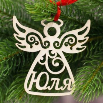 Intra απο ξύλο plywood 3mm-4mm πάχος – ξύλο Ξύλινο μπιχλιμπίδι αγγέλου για Χριστουγεννιάτικα και Πρωτοχρονιάτικα Διακοσμητικά ξύλου 15x20 cm INTRAVECTRY-MY556094 - Image 1