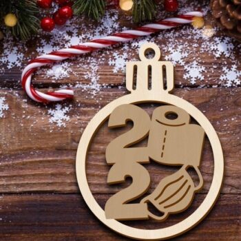 Intra απο ξύλο plywood 3mm-4mm πάχος – Ξύλινη χριστουγεννιάτικη μπάλα με ξύλο μάσκας προσώπου 15x20 cm INTRAVECTRY-MY547960 - Image 1