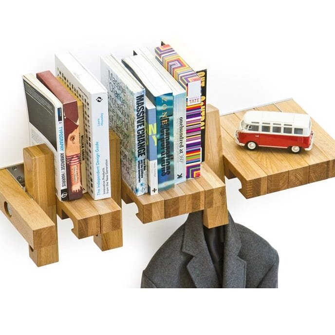 Intra απο ξύλο plywood 3mm-4mm πάχος – Πολυλειτουργικό ράφι με ξύλο κρεμάστρας 40x40 cm INTRAVECTRY-MY545819