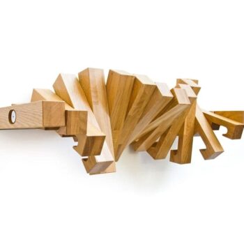 Intra απο ξύλο plywood 3mm-4mm πάχος – Πολυλειτουργικό ράφι με ξύλο κρεμάστρας 40x40 cm INTRAVECTRY-MY559182 - Image 2