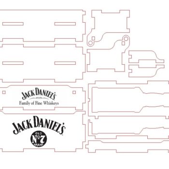 Intra απο ξύλο plywood 3mm-4mm πάχος – ξύλο δώρου Jack Daniels 40x45 cm INTRAVECTRY-MY546165 - Image 3