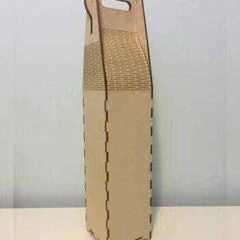 Intra απο ξύλο plywood 3mm-4mm πάχος – Μεταφορέας μπουκαλιών κρασιού με λίμα ζωντανού μεντεσέ 30x30 cm INTRAVECTRY-MY545853 - Image 1