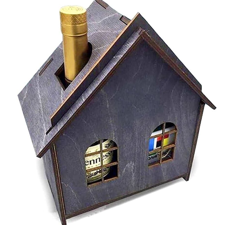 Intra απο ξύλο plywood 3mm-4mm πάχος – ξύλο Minibar House Cognac 25x30 cm INTRAVECTRY-MY545876