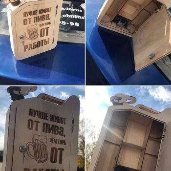 Intra απο ξύλο plywood 3mm-4mm πάχος – ξύλο Jerry Can Canister Mobile Bar Cabinet 40x40 cm INTRAVECTRY-MY561219 - Image 1