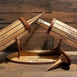 Intra απο ξύλο plywood 3mm-4mm πάχος – Κουτί κρασιού σύριγγας με λίμα βάσης 20x25 cm INTRAVECTRY-MY556543