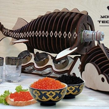 Intra απο ξύλο plywood 3mm-4mm πάχος – ξύλο Minibar Sturgeon Fish 6mm 15x20 cm INTRAVECTRY-MY555307 - Image 2