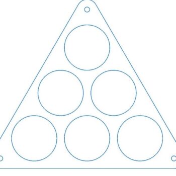 Intra απο ξύλο plywood 3mm-4mm πάχος – Φορητό Triangle Wine Rack Θήκη Μπουκαλιού 25x30 cm INTRAVECTRY-MY555363 - Image 2