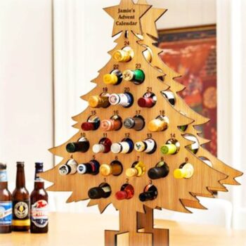 Intra απο ξύλο plywood 3mm-4mm πάχος – ξύλο Χριστουγεννιάτικου Δέντρου Αλκοόλ Advent Calendar 35x40 cm INTRAVECTRY-MY559070 - Image 1