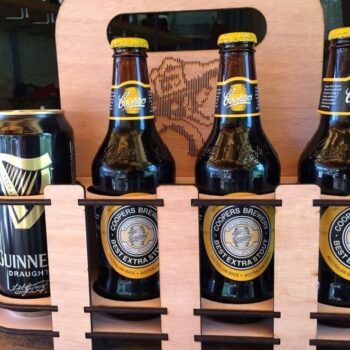 Intra απο ξύλο plywood 3mm-4mm πάχος – 8 Pack Wood Beer Caddy 10x10 cm INTRAVECTRY-MY556431 - Image 1