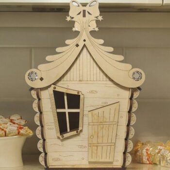 Intra απο ξύλο plywood 3mm-4mm πάχος – Ξύλινο χριστουγεννιάτικο κουτί μπισκότων 30x30 cm INTRAVECTRY-MY554084 - Image 2