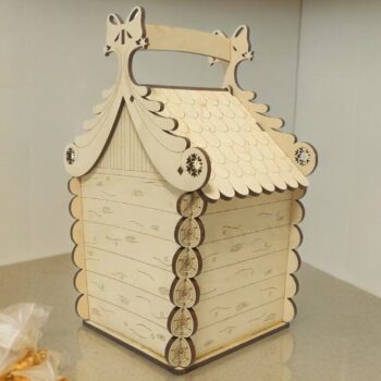 Intra απο ξύλο plywood 3mm-4mm πάχος – Ξύλινο χριστουγεννιάτικο κουτί μπισκότων 30x30 cm INTRAVECTRY-MY554084 - Image 3