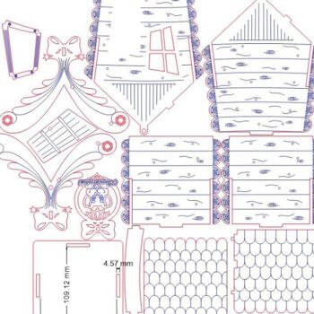 Intra απο ξύλο plywood 3mm-4mm πάχος – Ξύλινο χριστουγεννιάτικο κουτί μπισκότων 30x30 cm INTRAVECTRY-MY554084 - Image 4