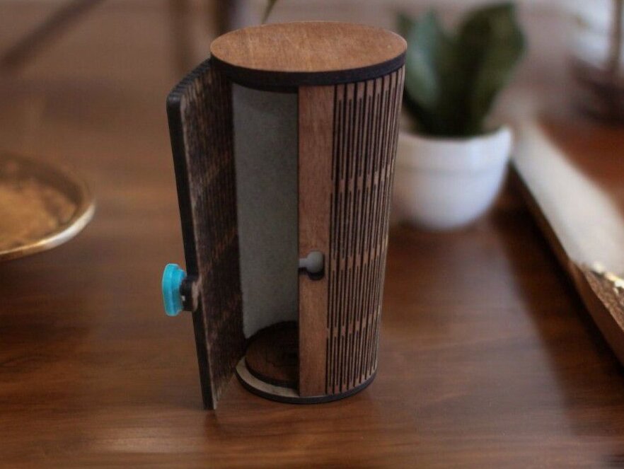 Intra απο ξύλο plywood 3mm-4mm πάχος – Θήκη γυαλιών ηλίου Living Hinge 40x40 cm INTRAVECTRY-MY547434