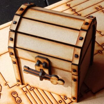 Intra απο ξύλο plywood 3mm-4mm πάχος – Ξύλινο σεντούκι πειρατικού θησαυρού με κλειδαριά 25x30 cm INTRAVECTRY-MY547443 - Image 2